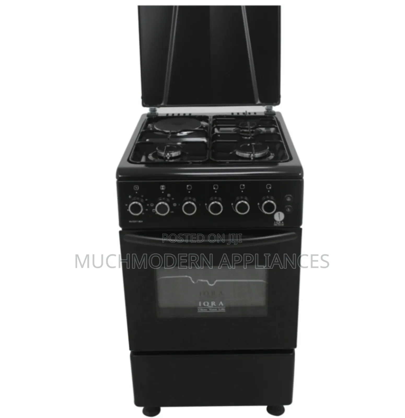 IQRA 50x60cm Freestanding Cooker, 3 Gas +1 Hotplate