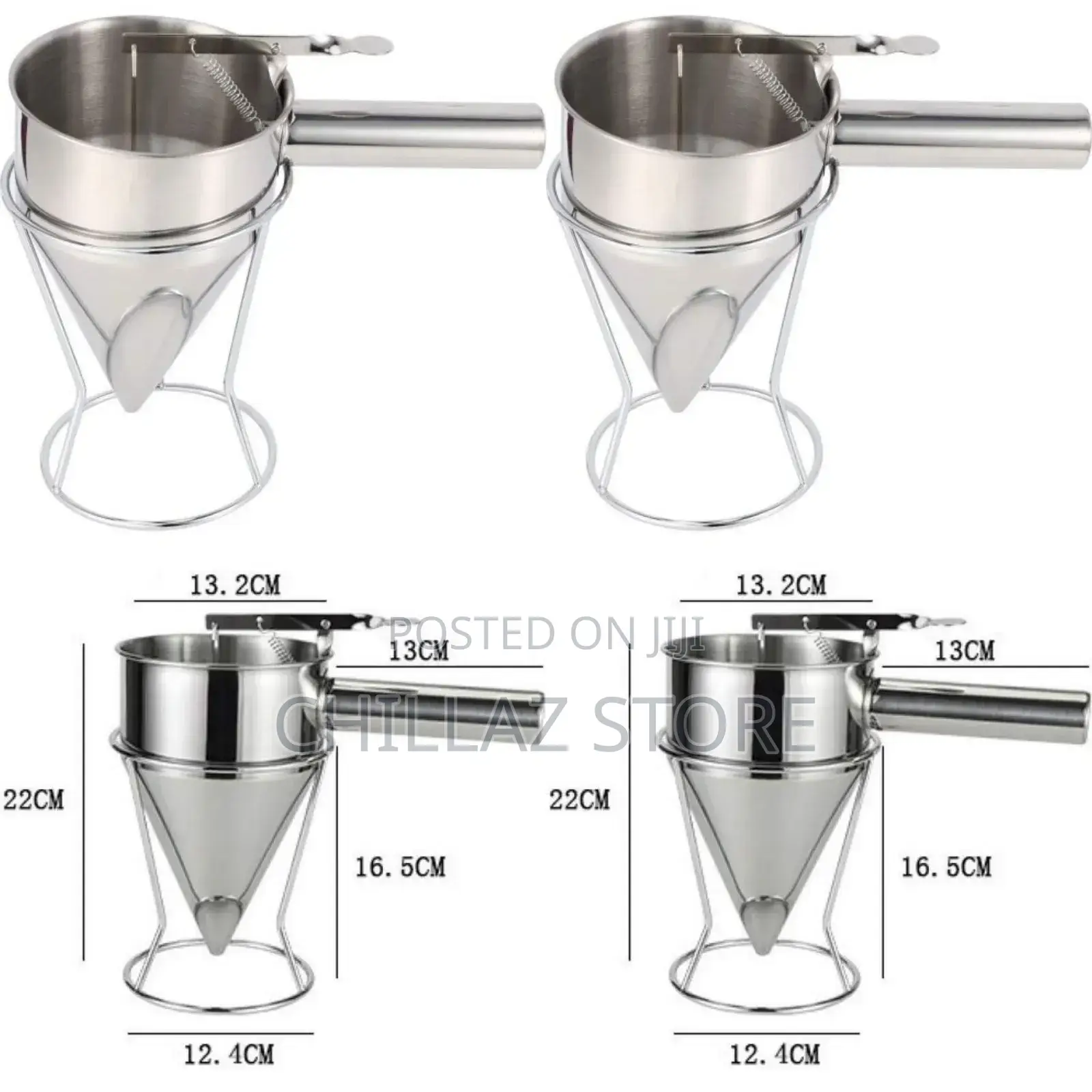 Stainless Steel Donut Dispenser Dough Funnel.