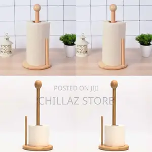 Round Wooden Tissue Holder.