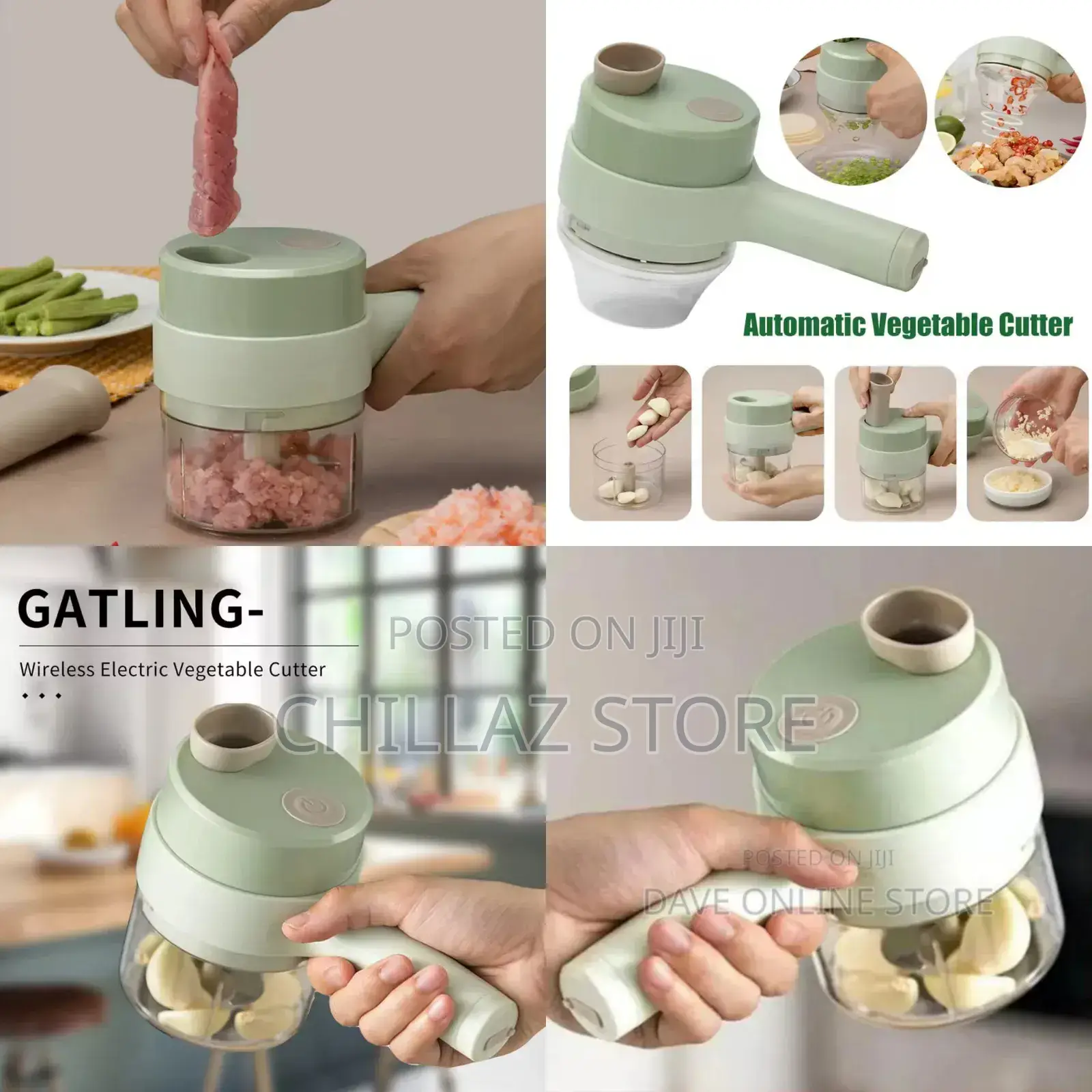 4 in 1 Rechargeable Vegetable Slicer/Cutter.