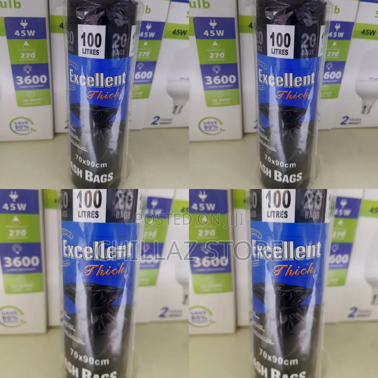 Excellent 100L Trash Bags.