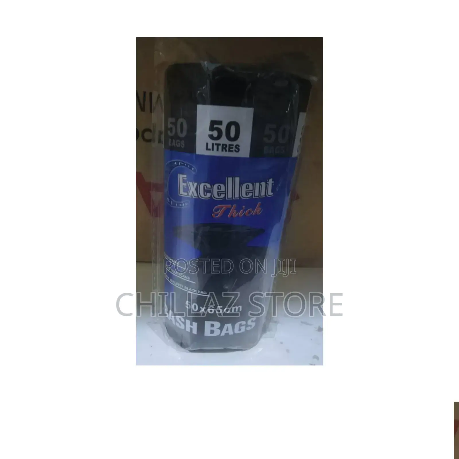 50L Black Trash Bags.