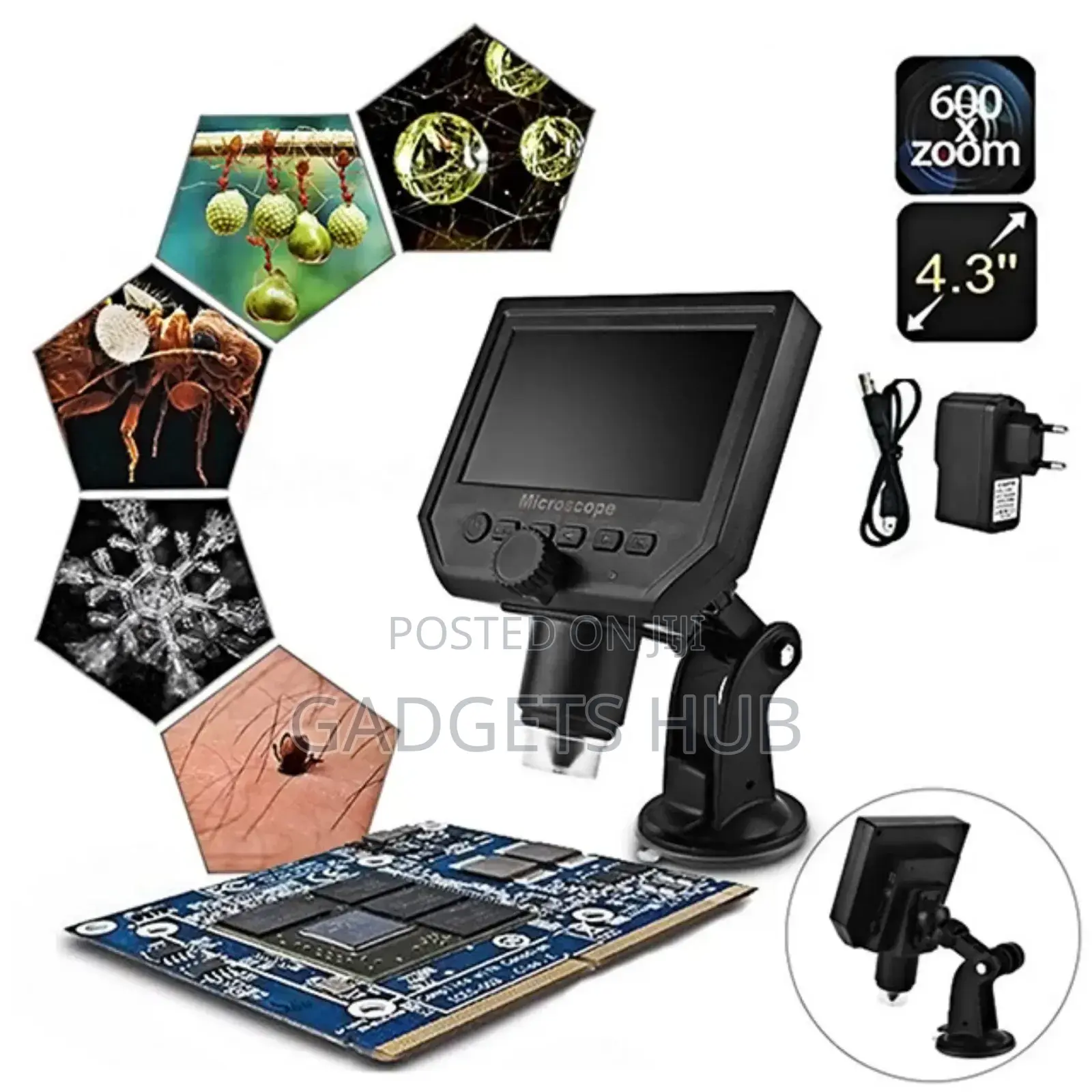 LCD Digital Microscope Zoom Magnification Lithium Camera