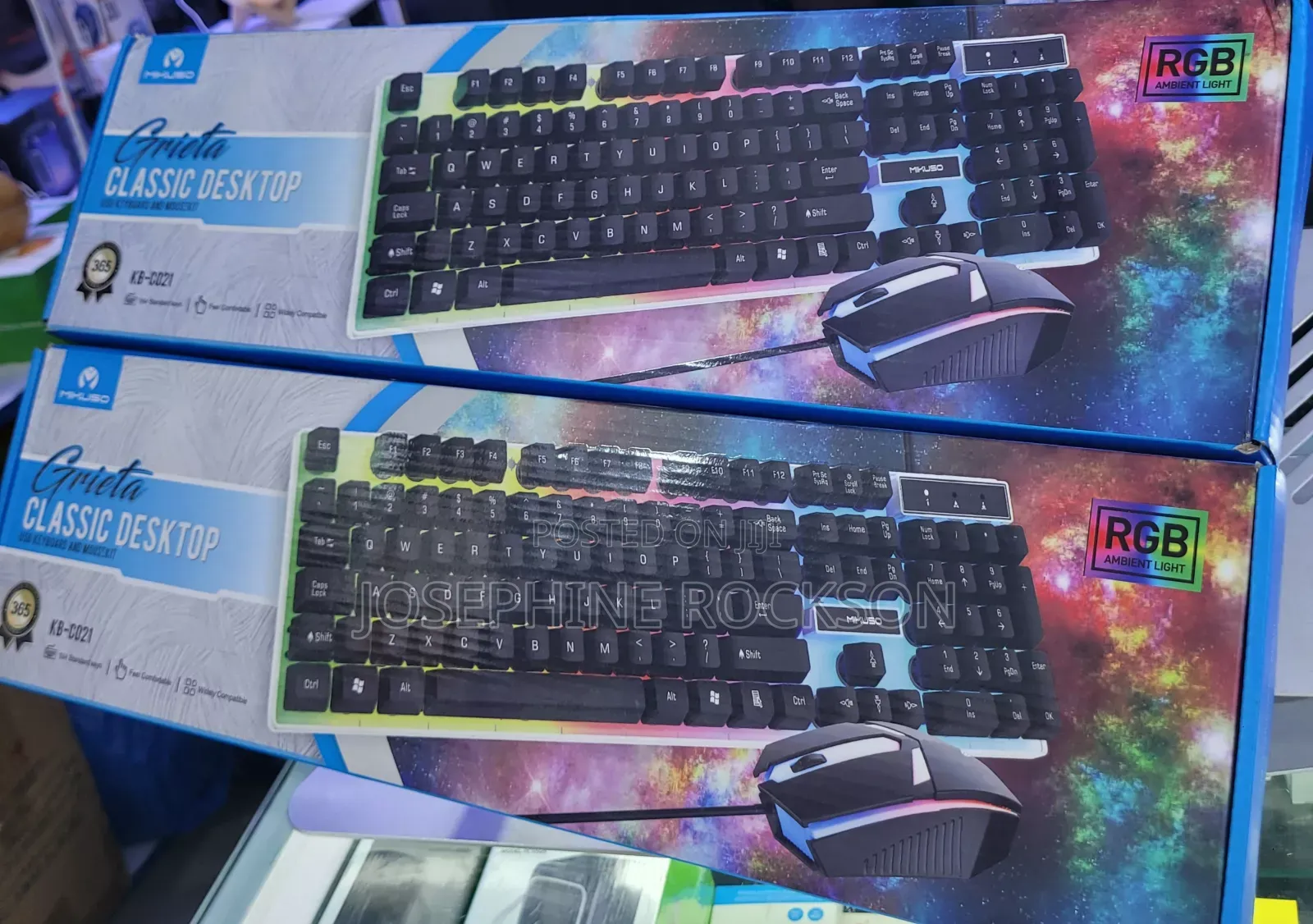 Backlight Desktops Classic Keyboard and Mouse