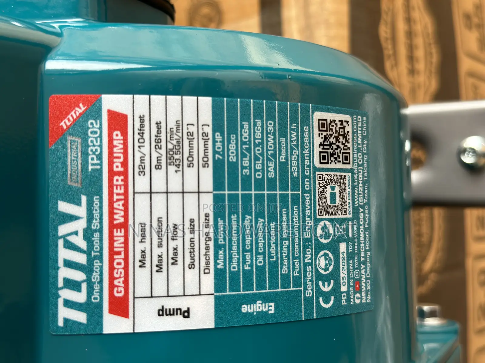 Total Water Pump Gasoline 2’’