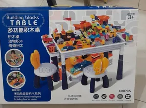 5-in-1 Activity Table Chair Set With Building Blocks