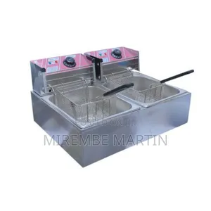 Hoffmans Electric Deep Fryer Double, 12l- Stainless Steel