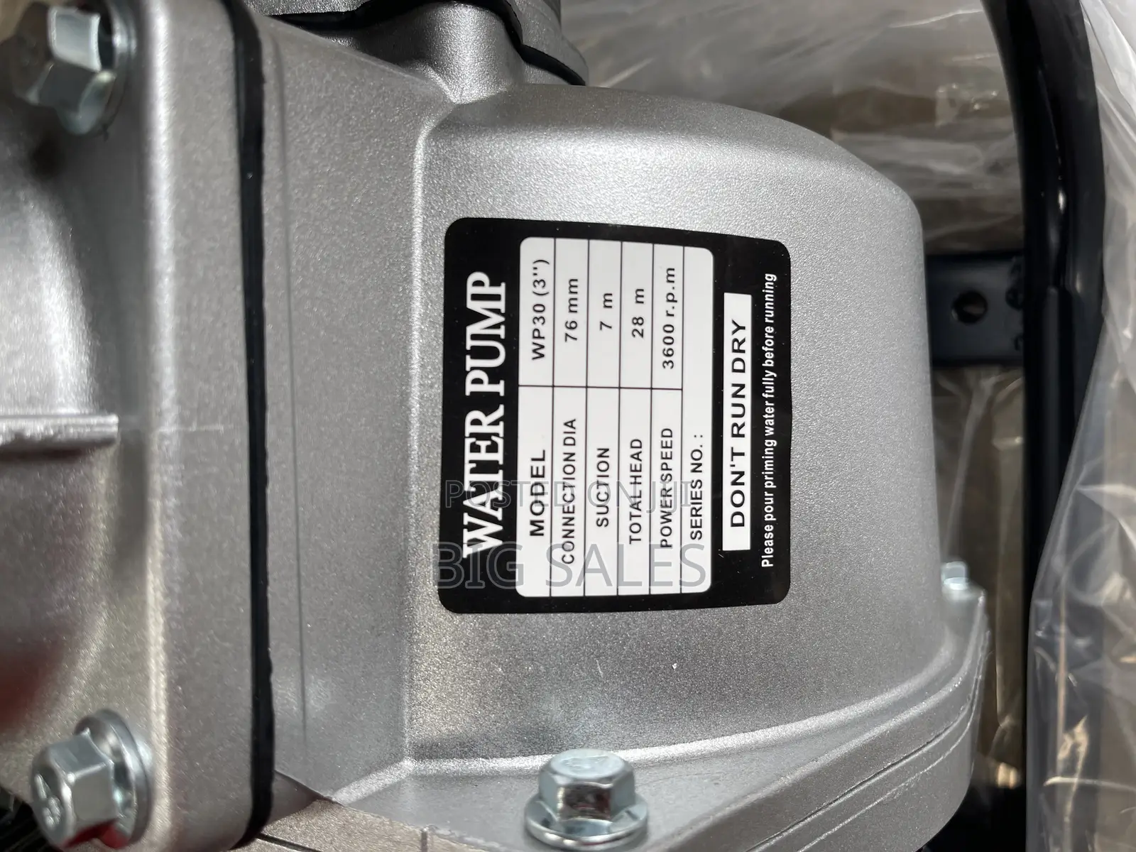Electromax- Gasoline Water Pump 3inch Normal Pressure