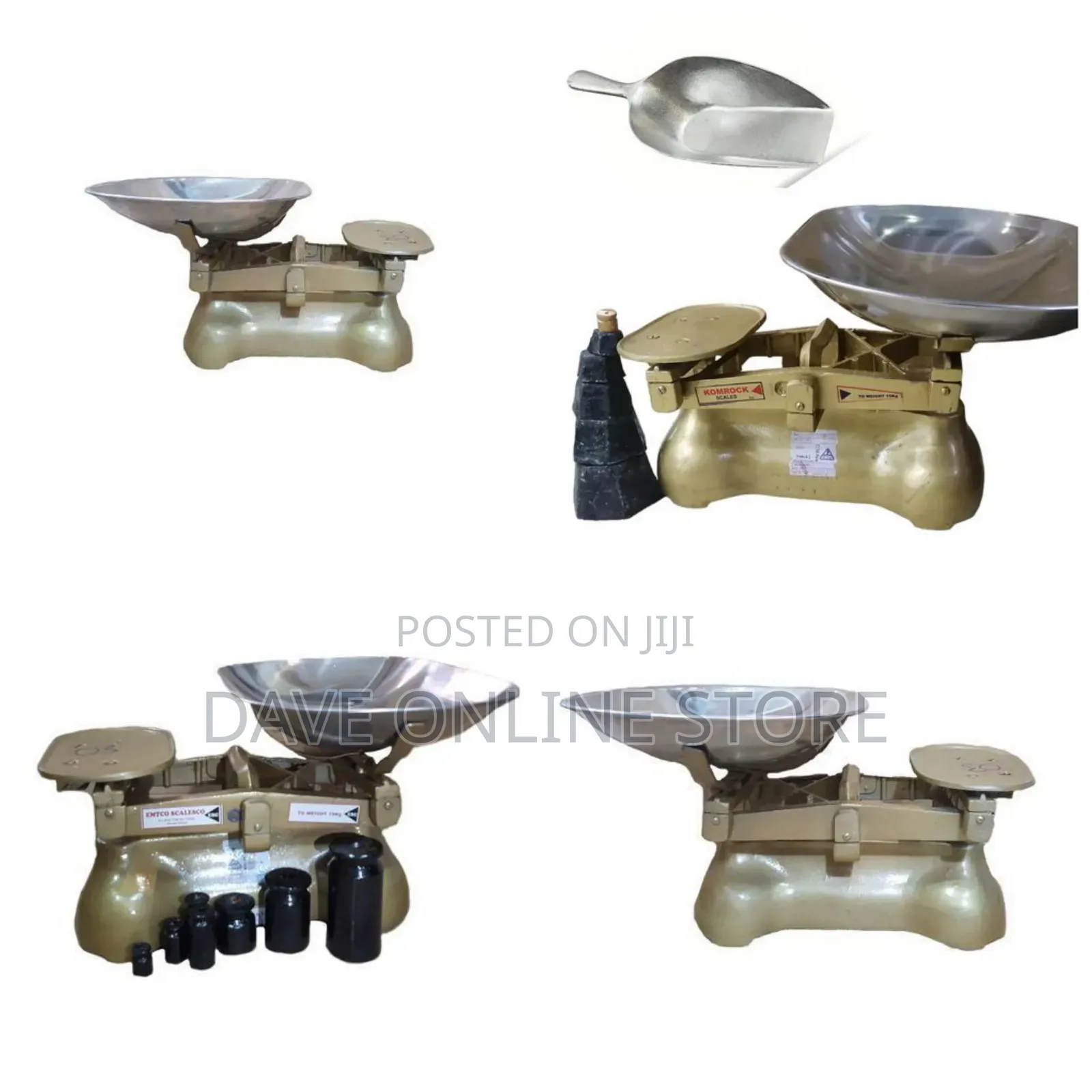 UNBS Stamped Shop Weighing Scale, 6 Stones - Gold
