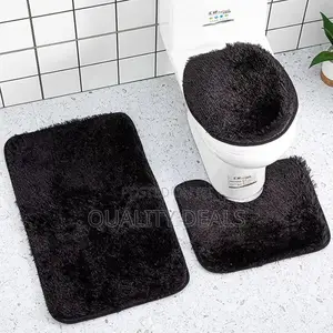 Non Slip Shaggy Rug Set of 3pcs for Bathroom