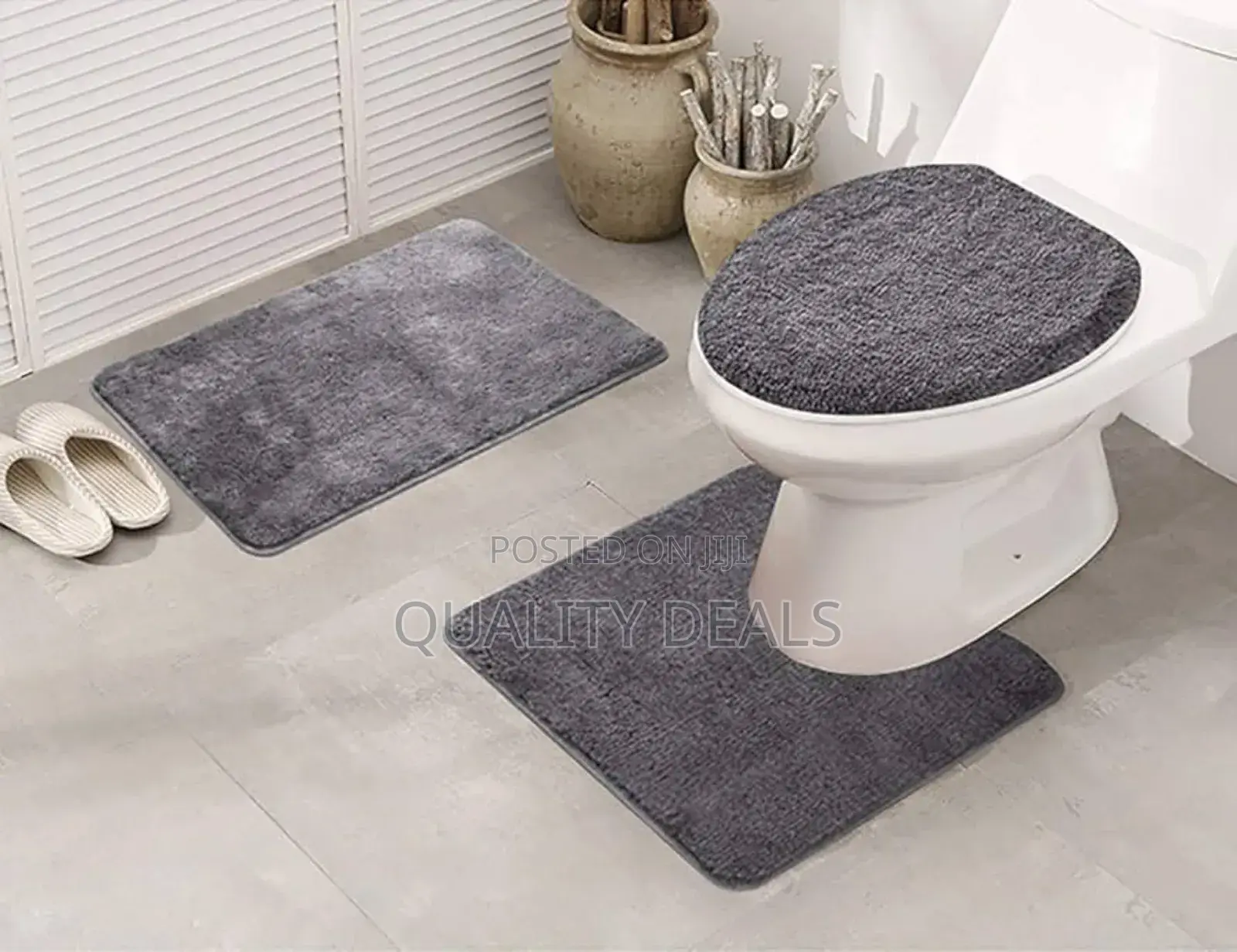 3 Pieces Bathroom Rug Set