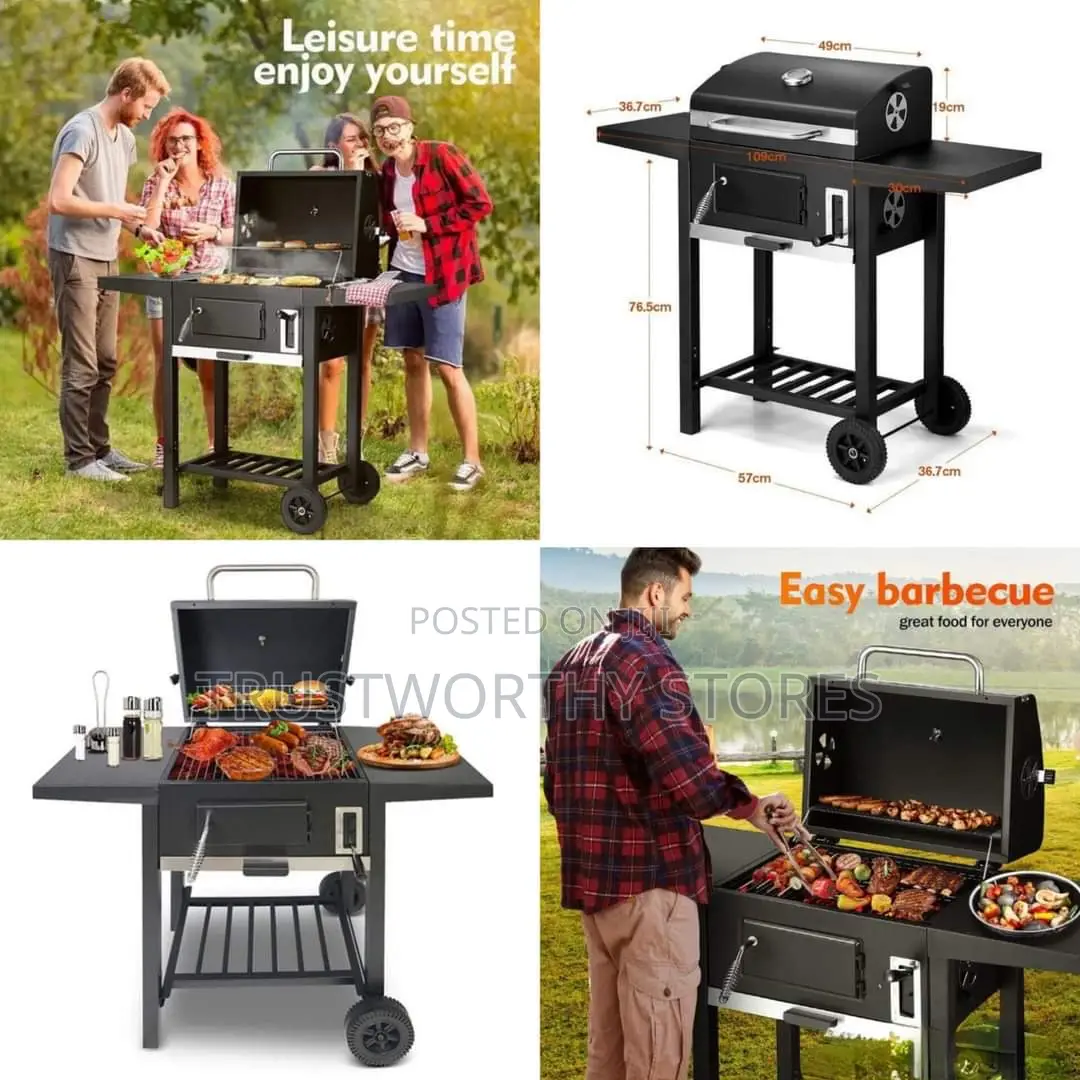 Adjustable Home and Commercial Barbeque Grill (Use Charcoal)