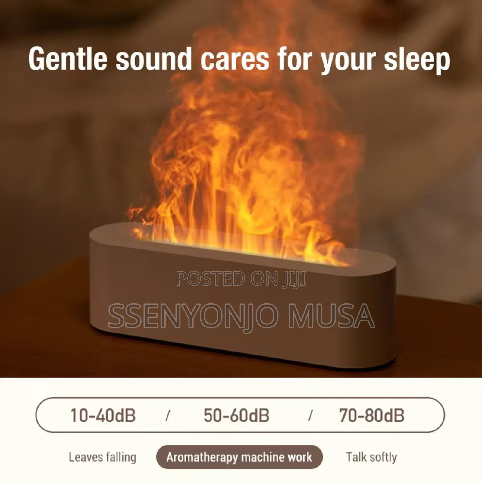 7-Color Flame Diffuser | Ultrasonic Cool Mist Humidifier-