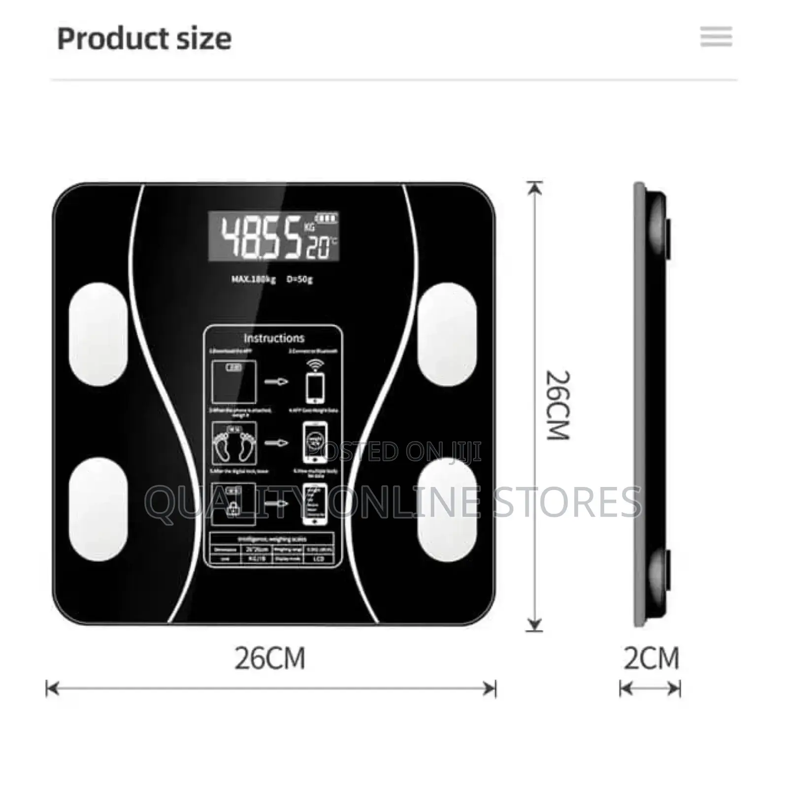 Smart Body Fat Scale Connection Bluetooth Weight Scale
