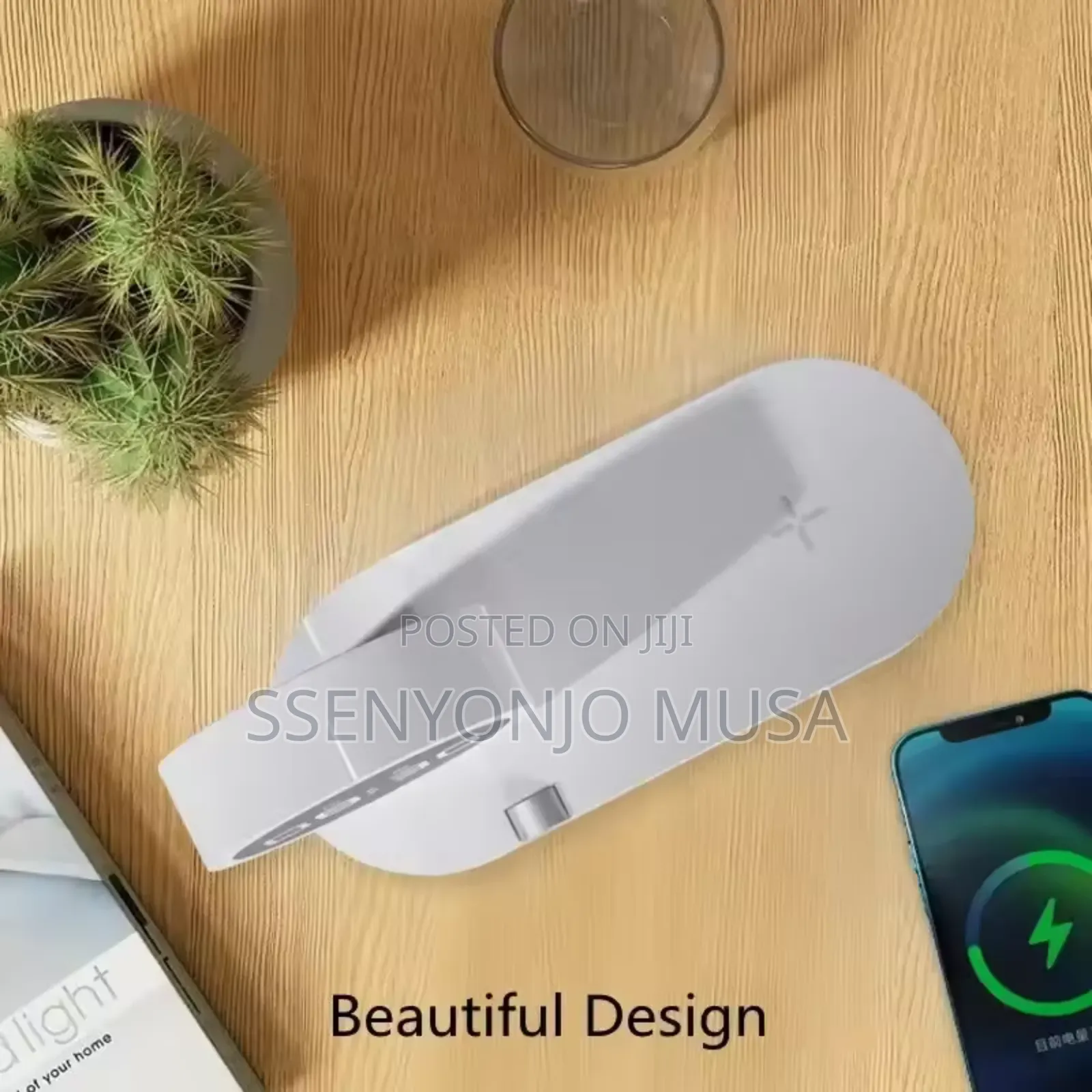 3-in-1 Wireless Charging Station |Led Desk Lamp, Alarm Clock