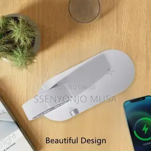 3-in-1 Wireless Charging Station |Led Desk Lamp, Alarm Clock