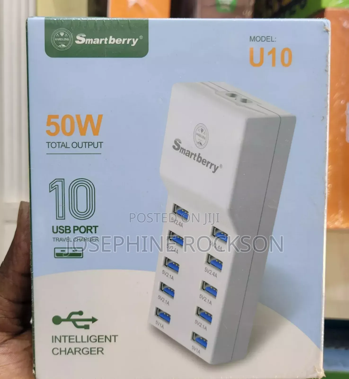 Smartberr 50w U10 Adaptor USB Wall Intelligent Charger