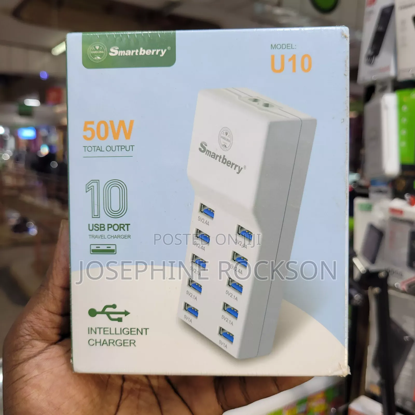 Smartberr 50w U10 Adaptor USB Wall Intelligent Charger