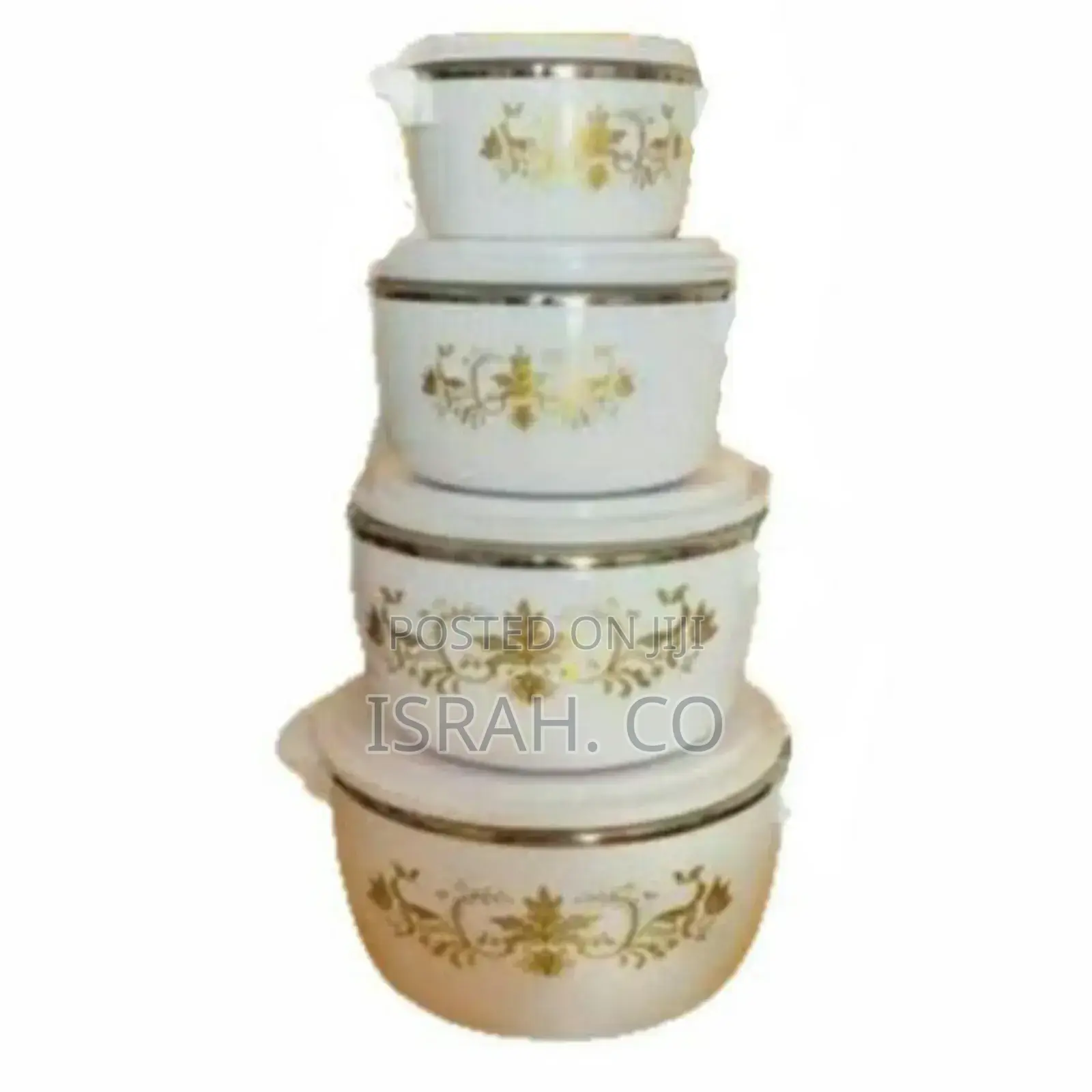 4pcs Floweredinsulated Hot Pot Dishes Food Warmer Casseroles