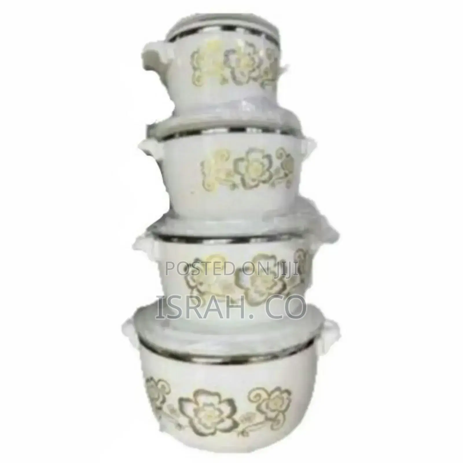 4pcs Floweredinsulated Hot Pot Dishes Food Warmer Casseroles