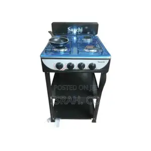Saachi 4 Burner Gas Stove Cooker With 2 Shelves Stands,