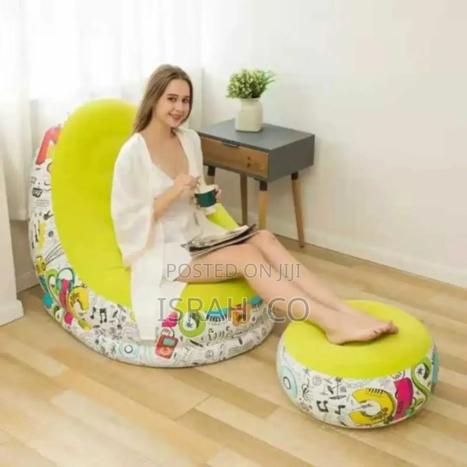 Yellow Outdoor Folding Sofa Chair