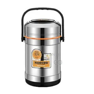 Steel Food Flask,Lunch Box 2.6 Litres Container - Silver