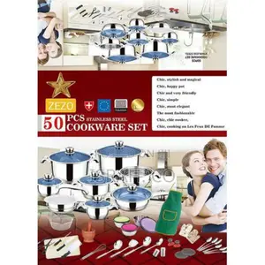 50pcs Cookware Sets Frying Pans Pots Saucepan Nonstick