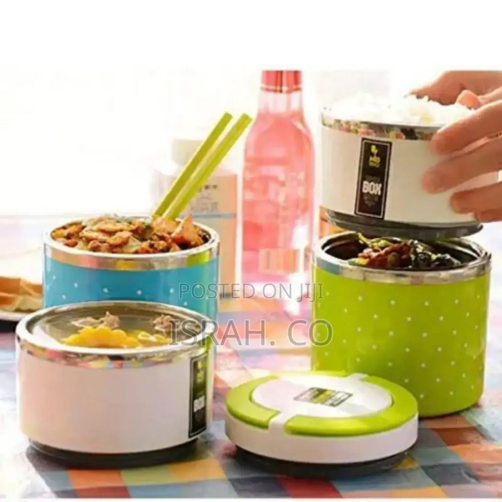3 Layer Steel Food Insulated Lunch Box Container Tiffin-