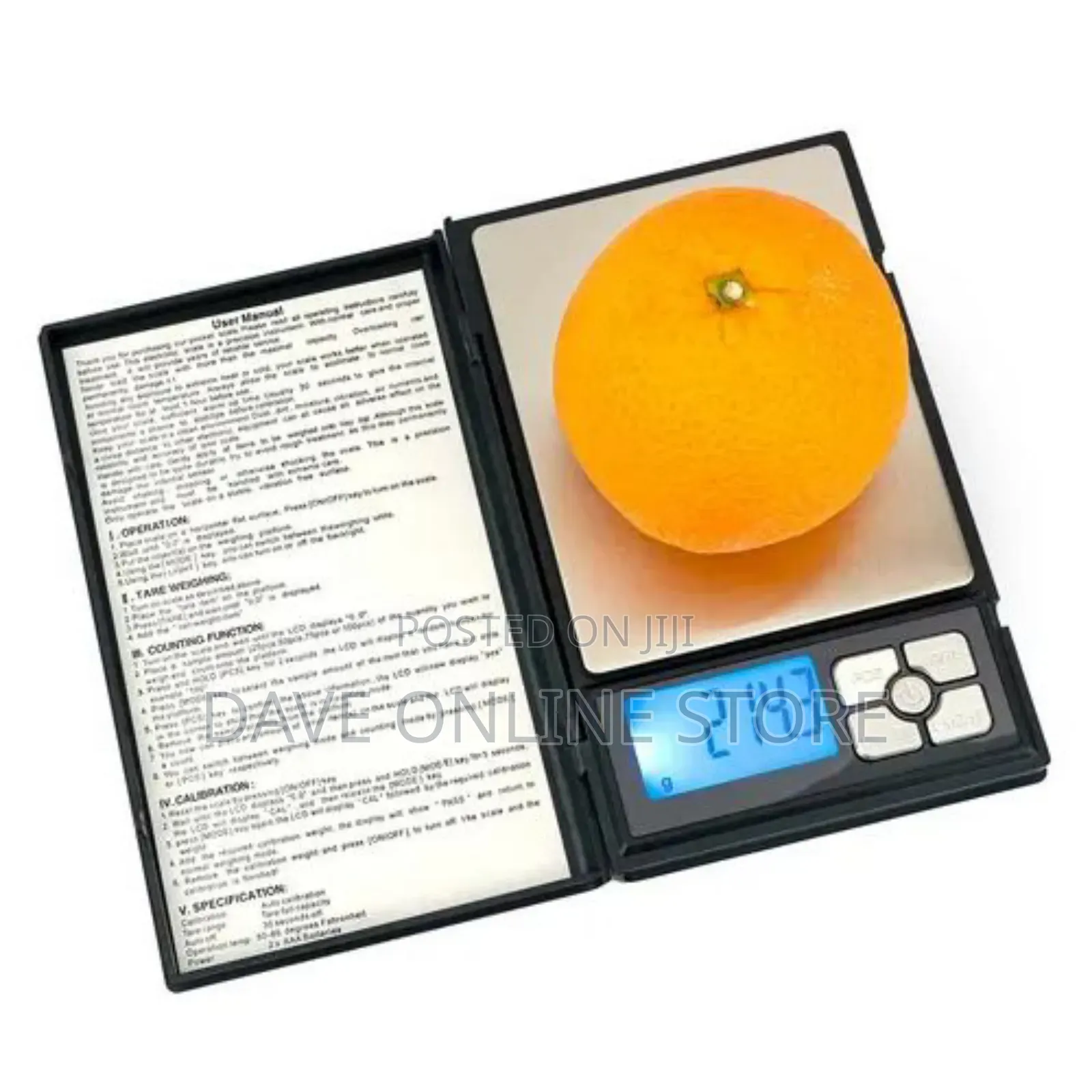 0.01 Up to 500grams Notebook Digital Scale-Black