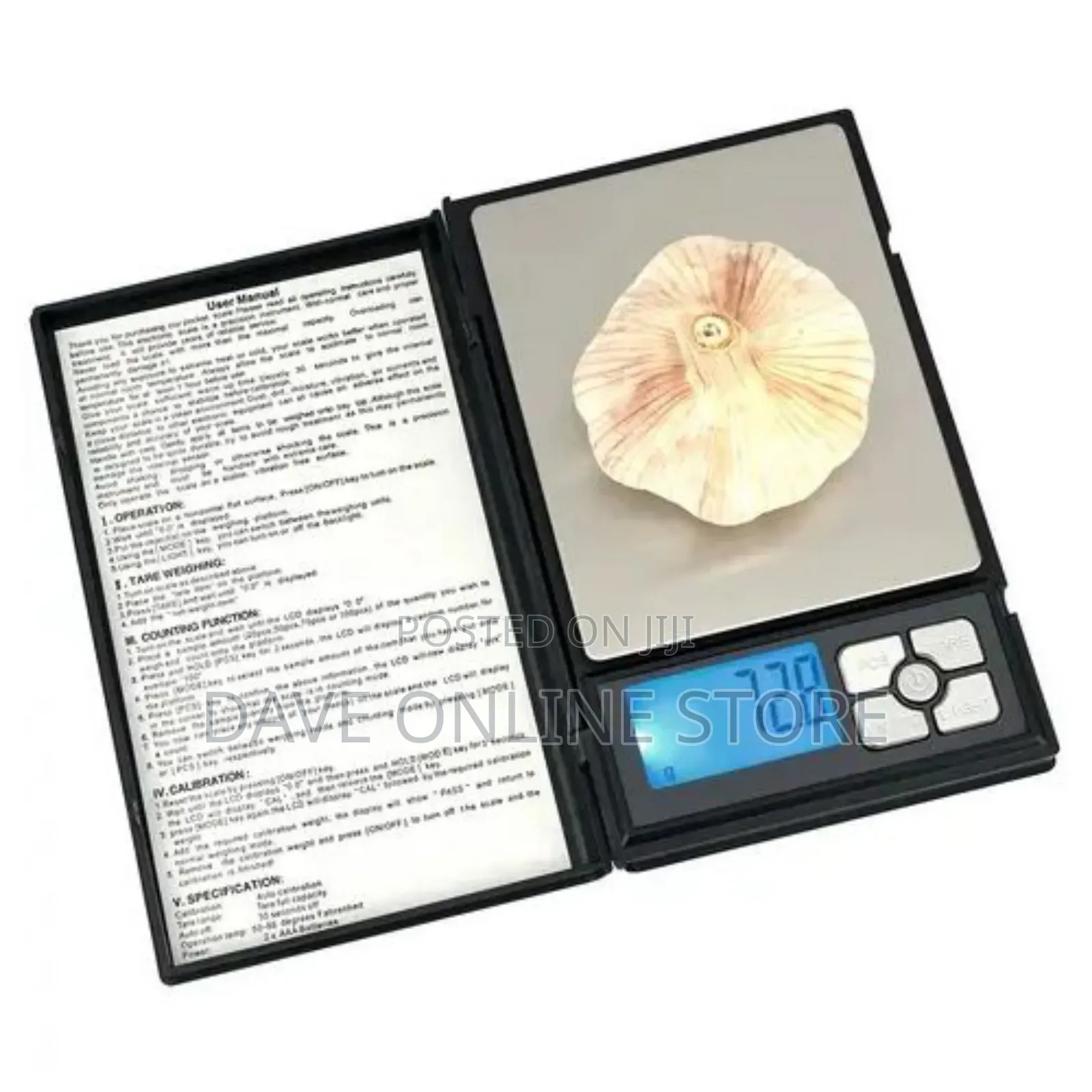 0.01 Up to 500grams Notebook Digital Scale-Black