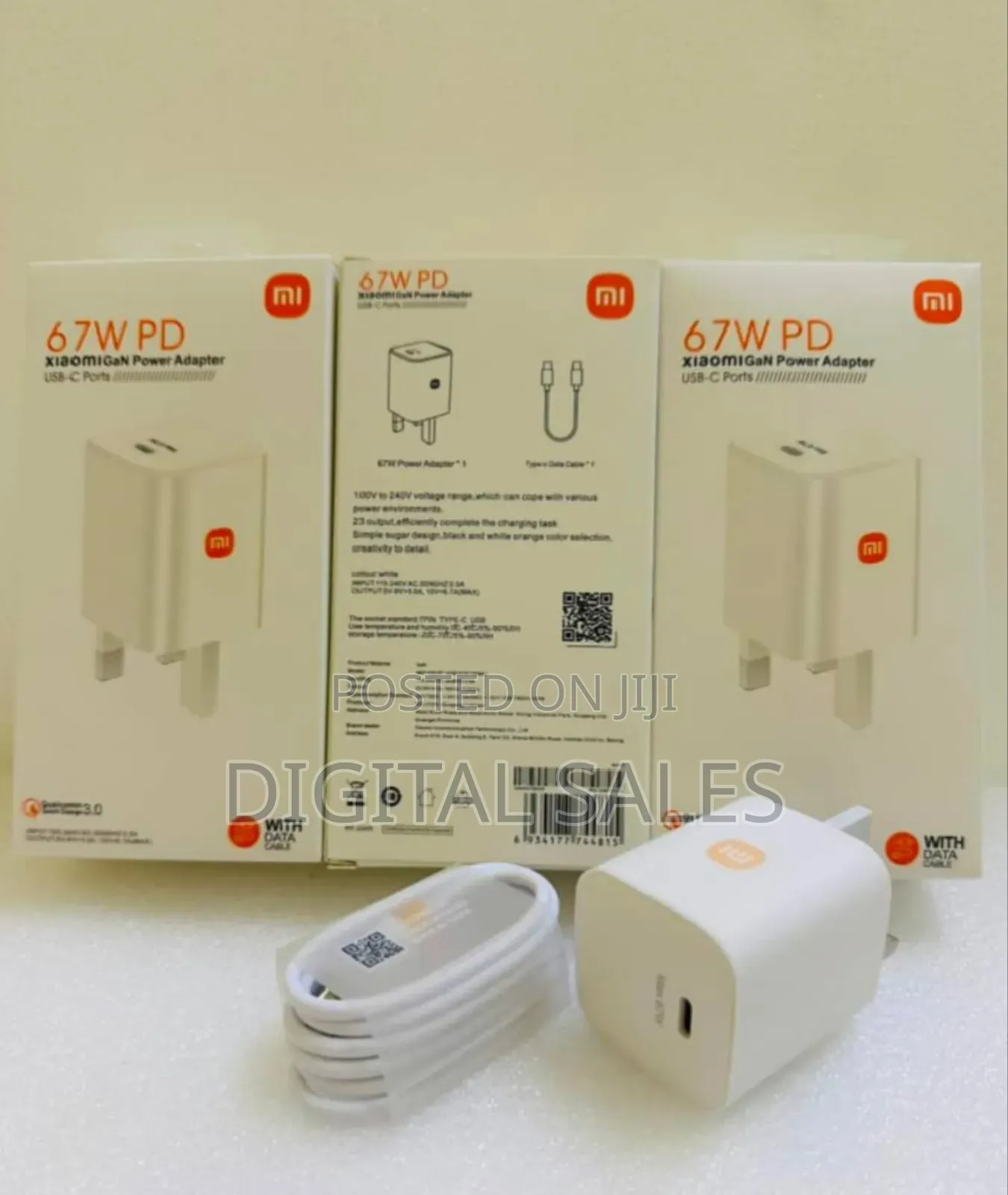Xiaomigan 67w PD 1C Adapter Charge Laptops/Phones Fastcharge