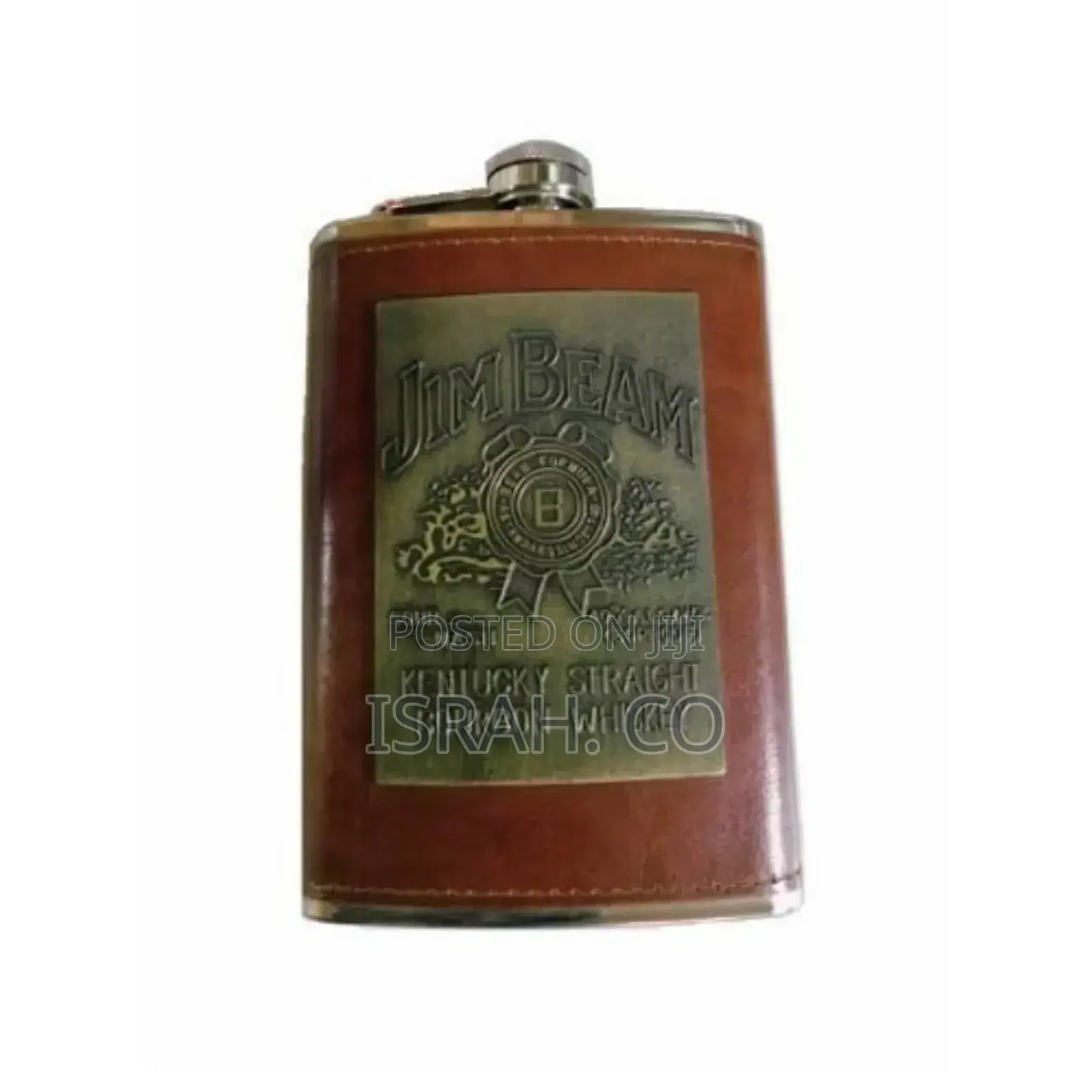 9 Oz Stainless Steel Leather Whisky Hip Flask, Pocket Bottle