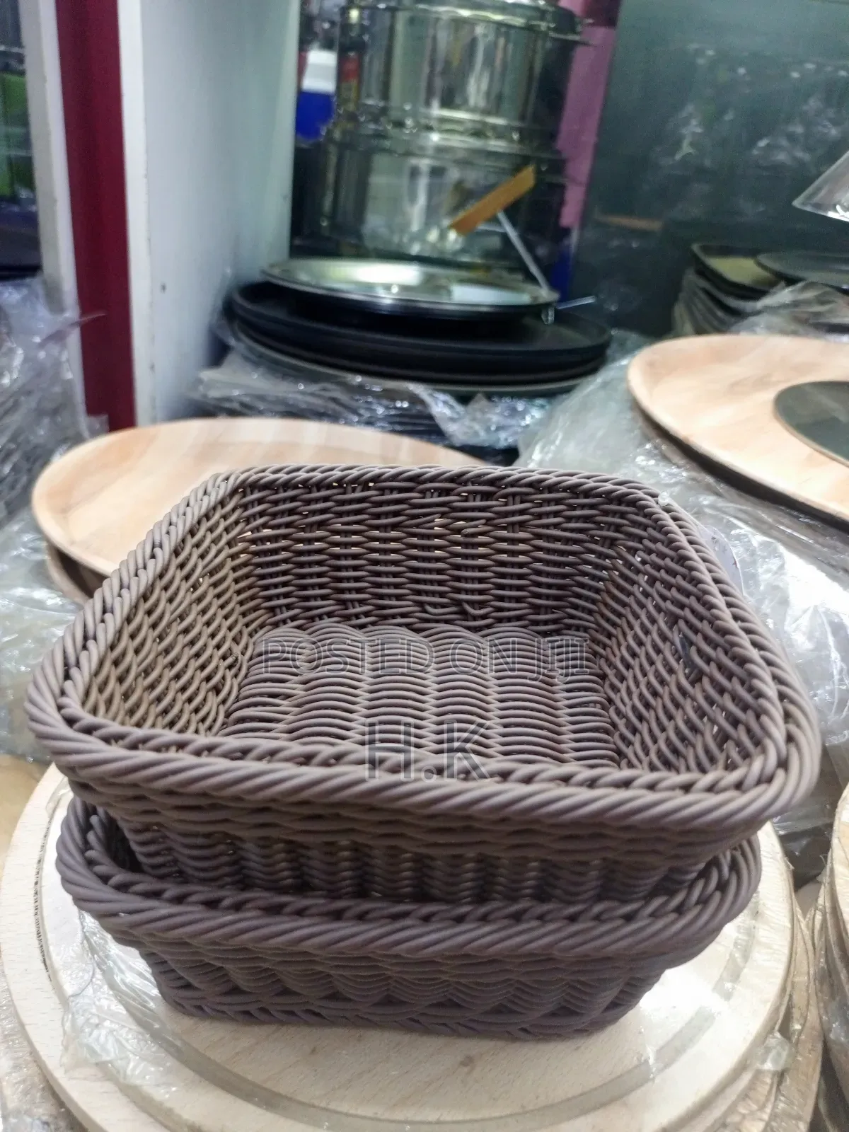 Square Wicker Basket.