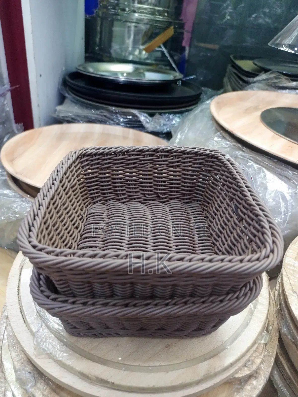 Square Wicker Basket.