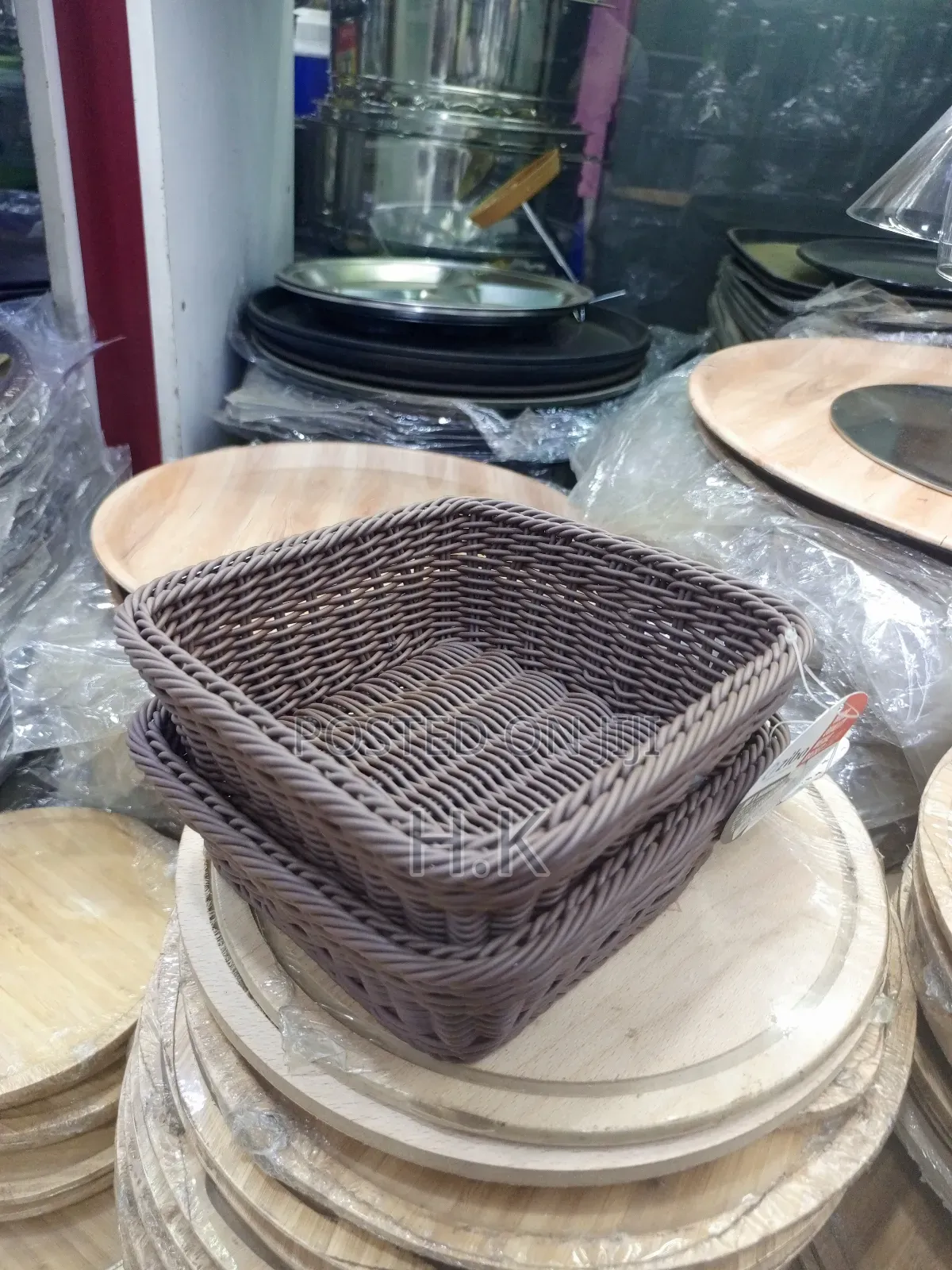 Square Wicker Basket.
