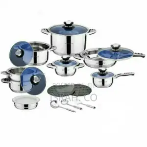 21 Pieces of Heavy Stainless Steel Saucepans
