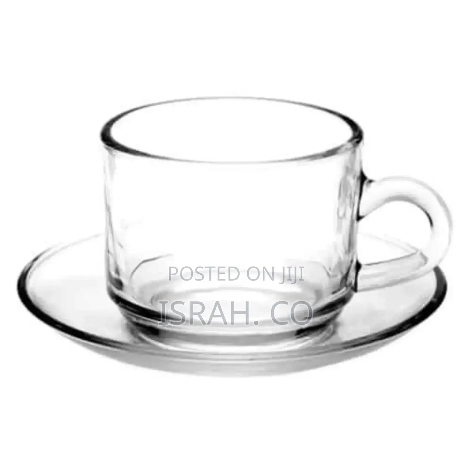 Luminarc 6 Pieces of Cups and 6 Saucers -Colourless.