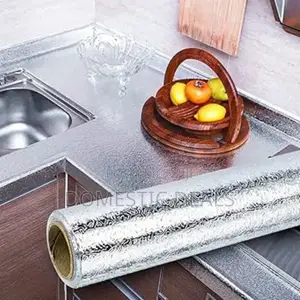 Aluminum Foil Oil Proof Kitchen Wallpaper