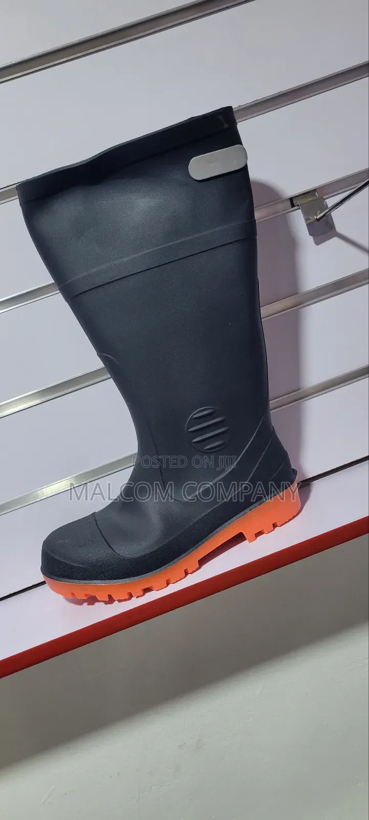 Gum Boots With Metallic Toe.