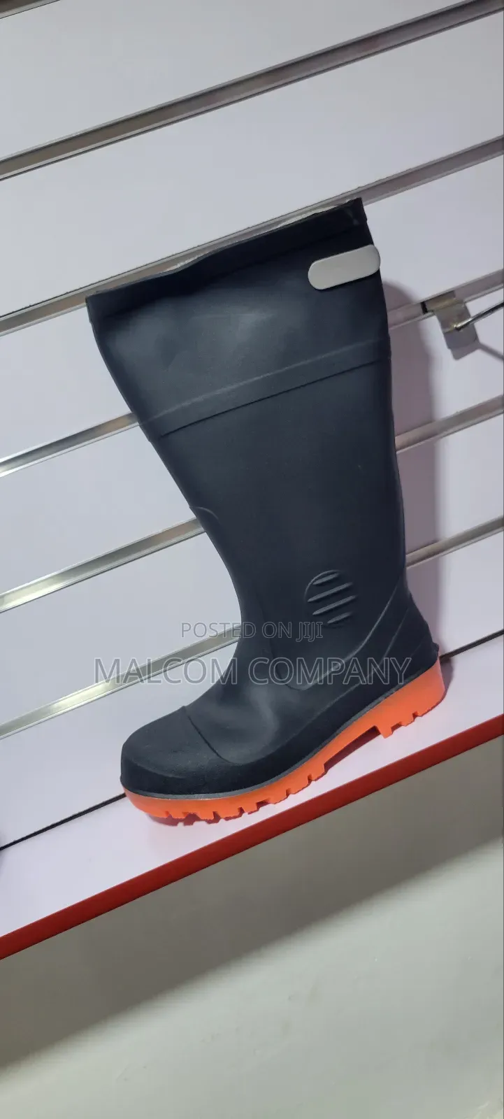 Gum Boots With Metallic Toe.