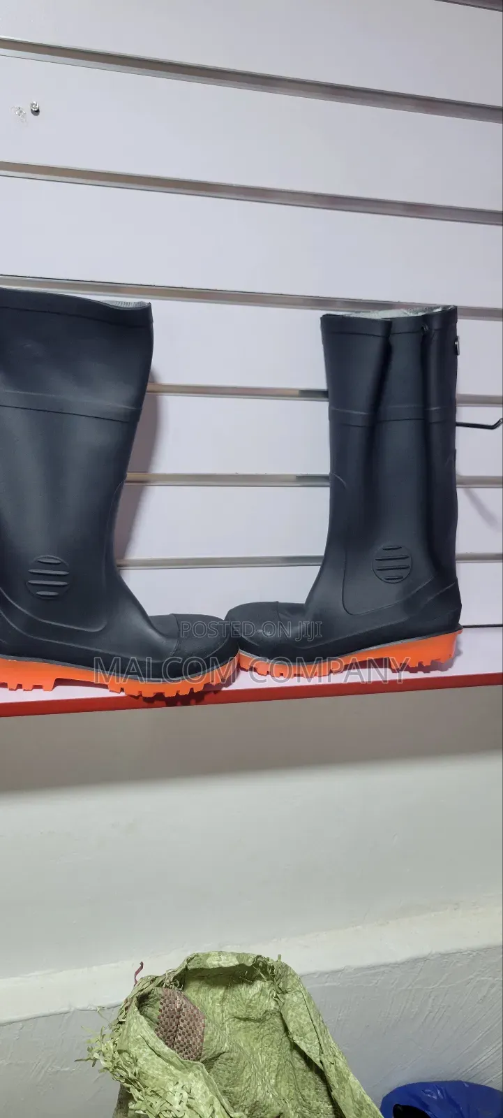 Gum Boots With Metallic Toe.