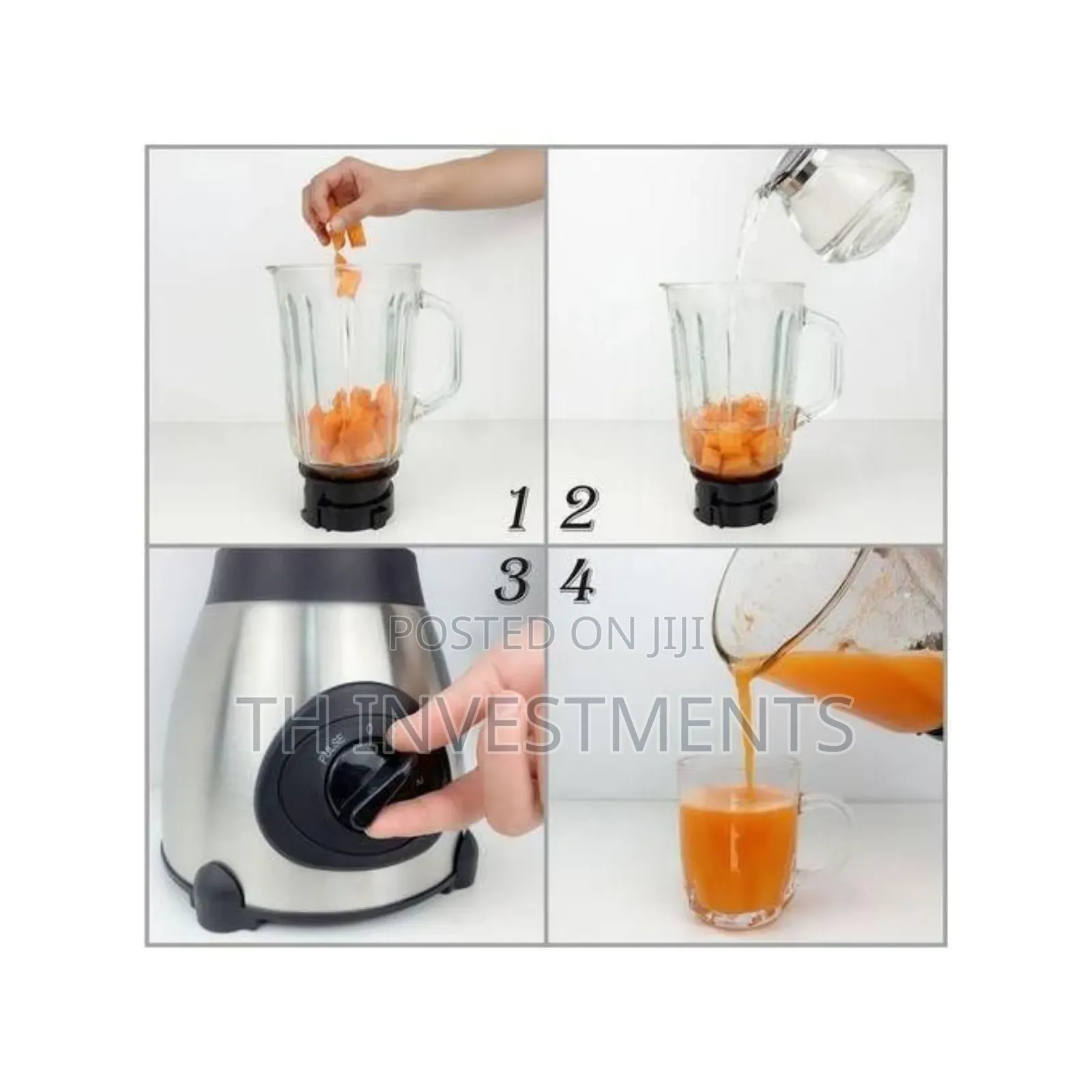 2 in 1 Ice Crushing Powerful Blender Glass