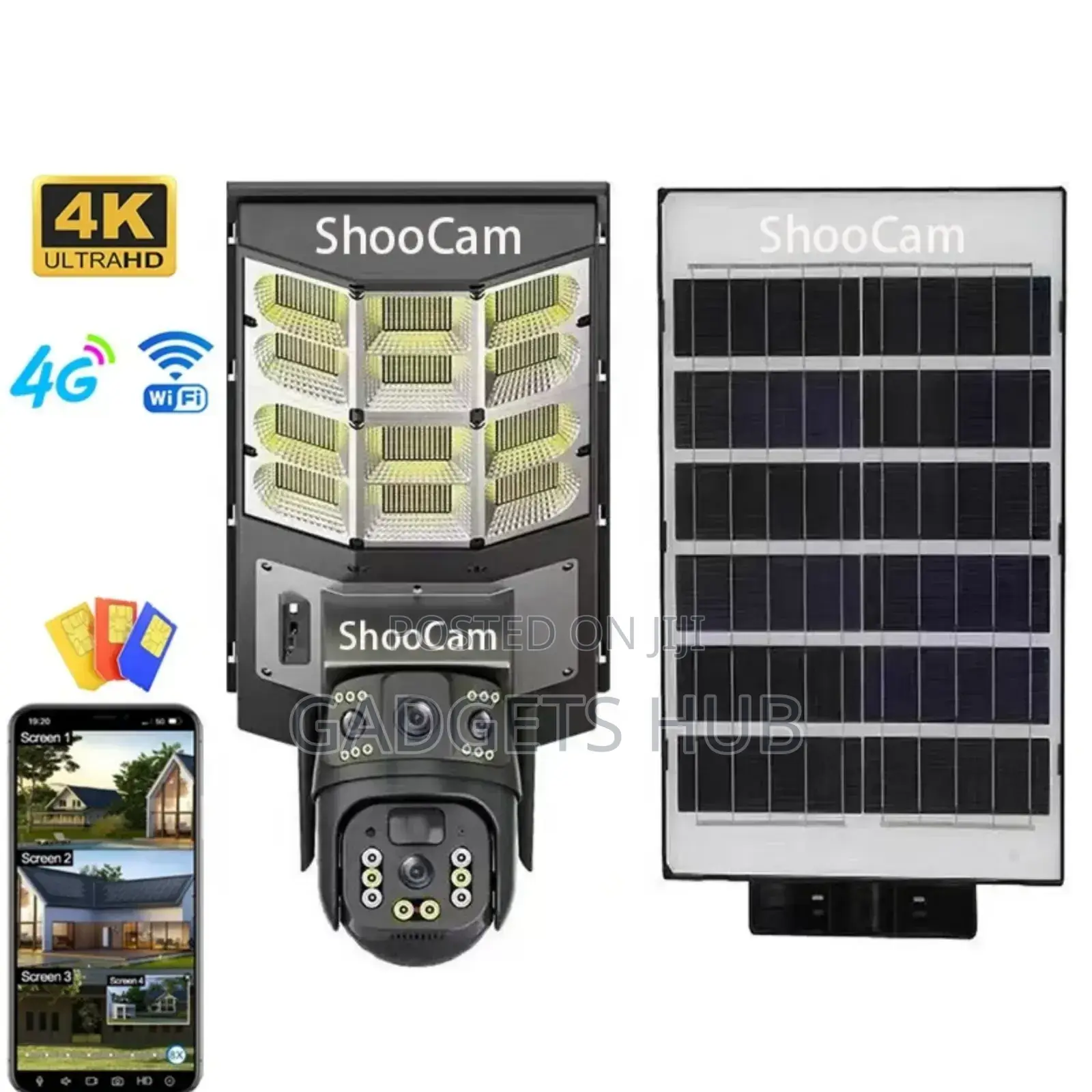 Solar Street Light With Camera 4g Wifi 8mp Outdoor Solar