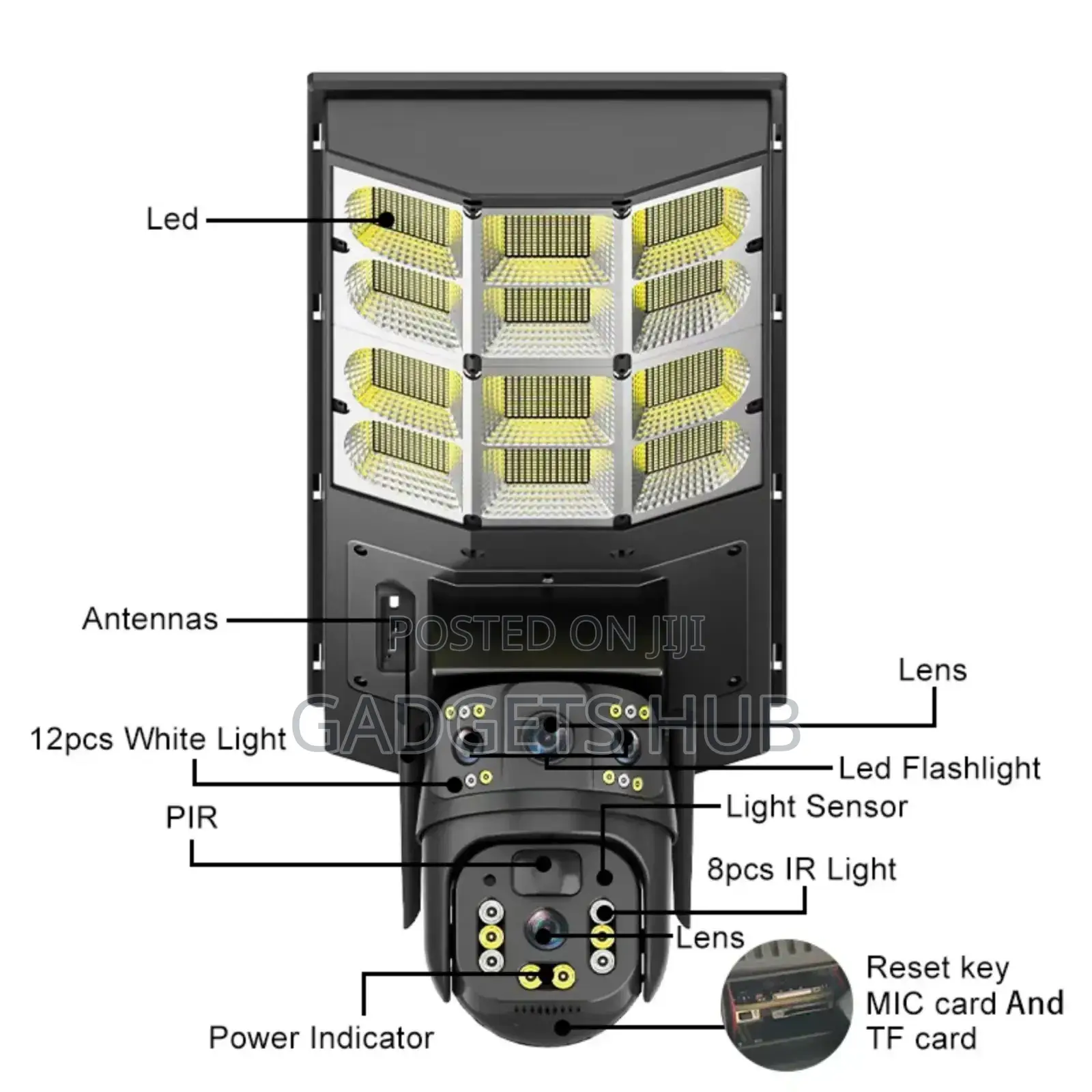 Solar Street Light With Camera 4g Wifi 8mp Outdoor Solar