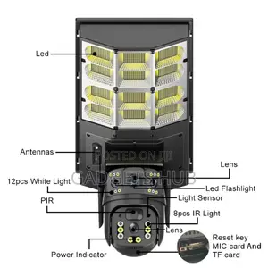 Solar Street Light With Camera 4g Wifi 8mp Outdoor Solar