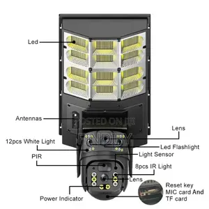 Solar Street Light With Camera 4g Wifi 8mp Outdoor Solar