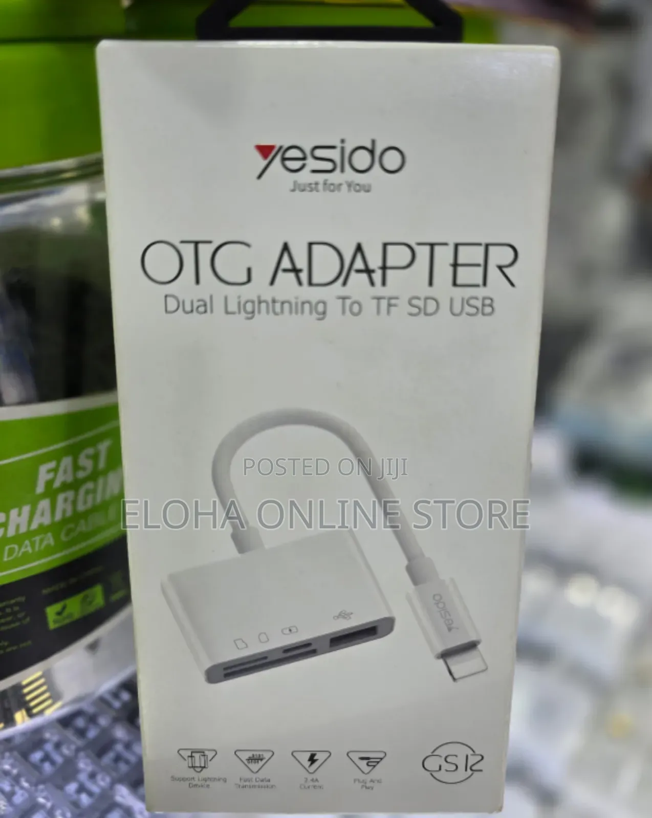 Yesido OTG Adapter Dual Lighting to TF SD USB