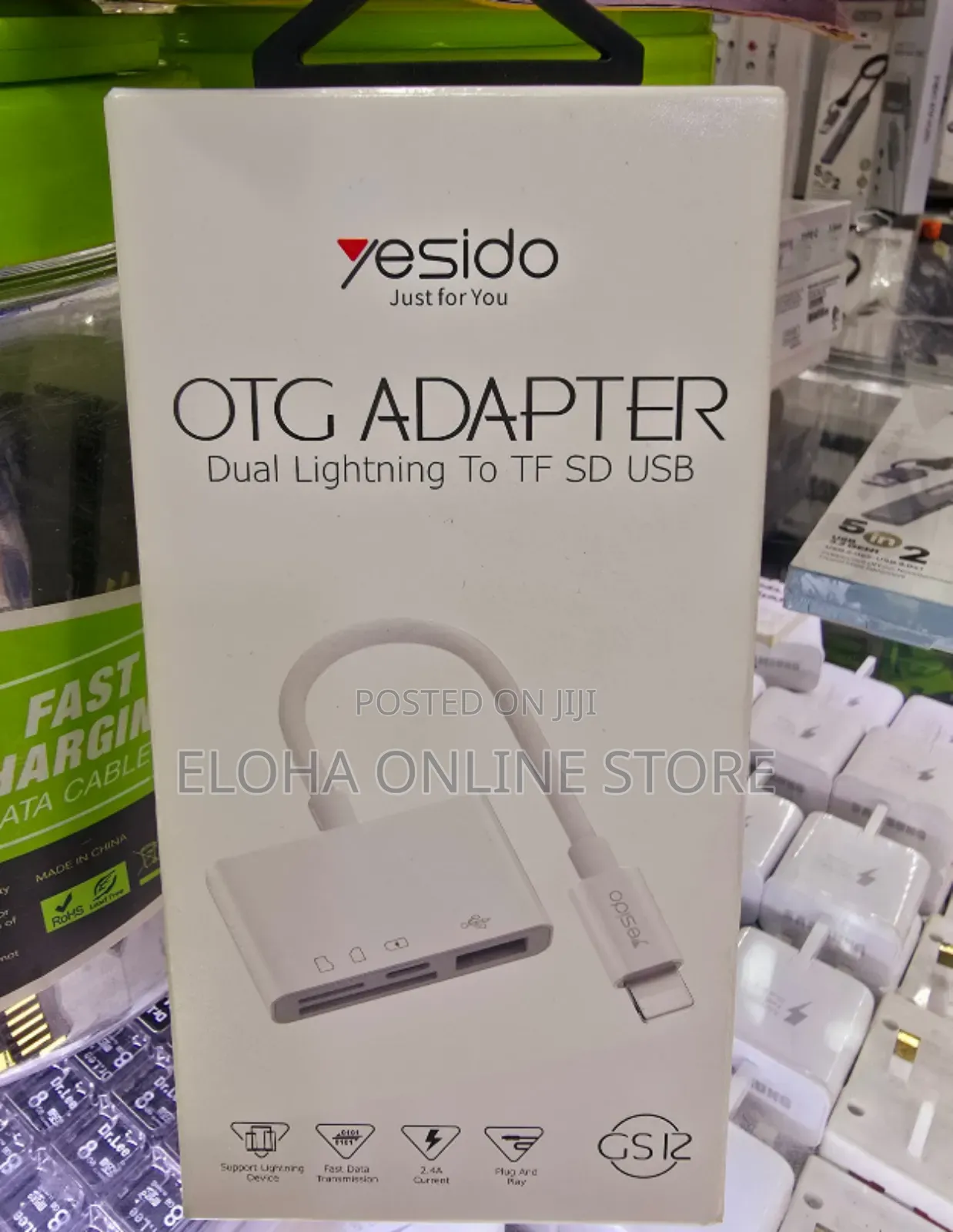 Yesido OTG Adapter Dual Lighting to TF SD USB