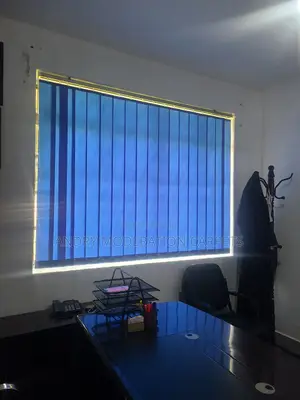 Blue Office Blind Curtains